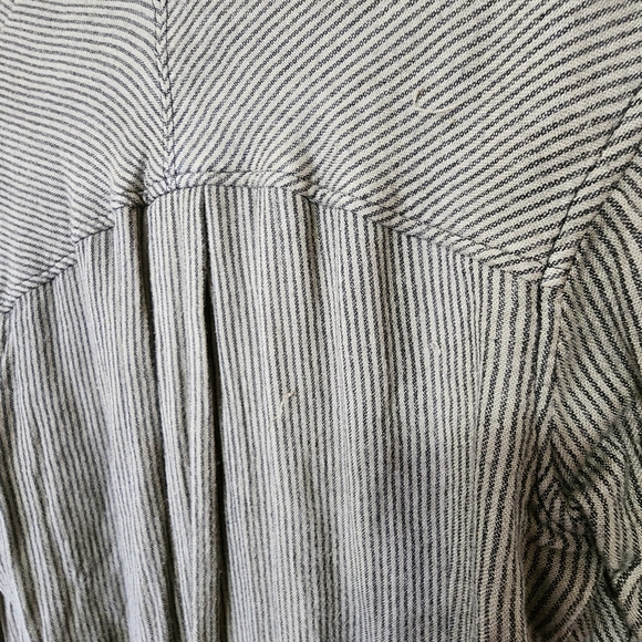 Free People On The Road Striped Olive High-Low Tunic Top - Picture 13 of 15